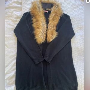 BuddyLove Sweater with faux fur collar black s/m